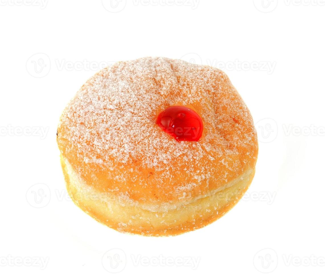 verse frambozen gevulde donut foto