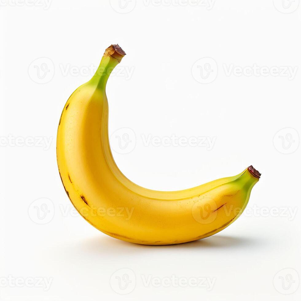 ai gegenereerd banaan met Doorzichtig wit achtergrond foto