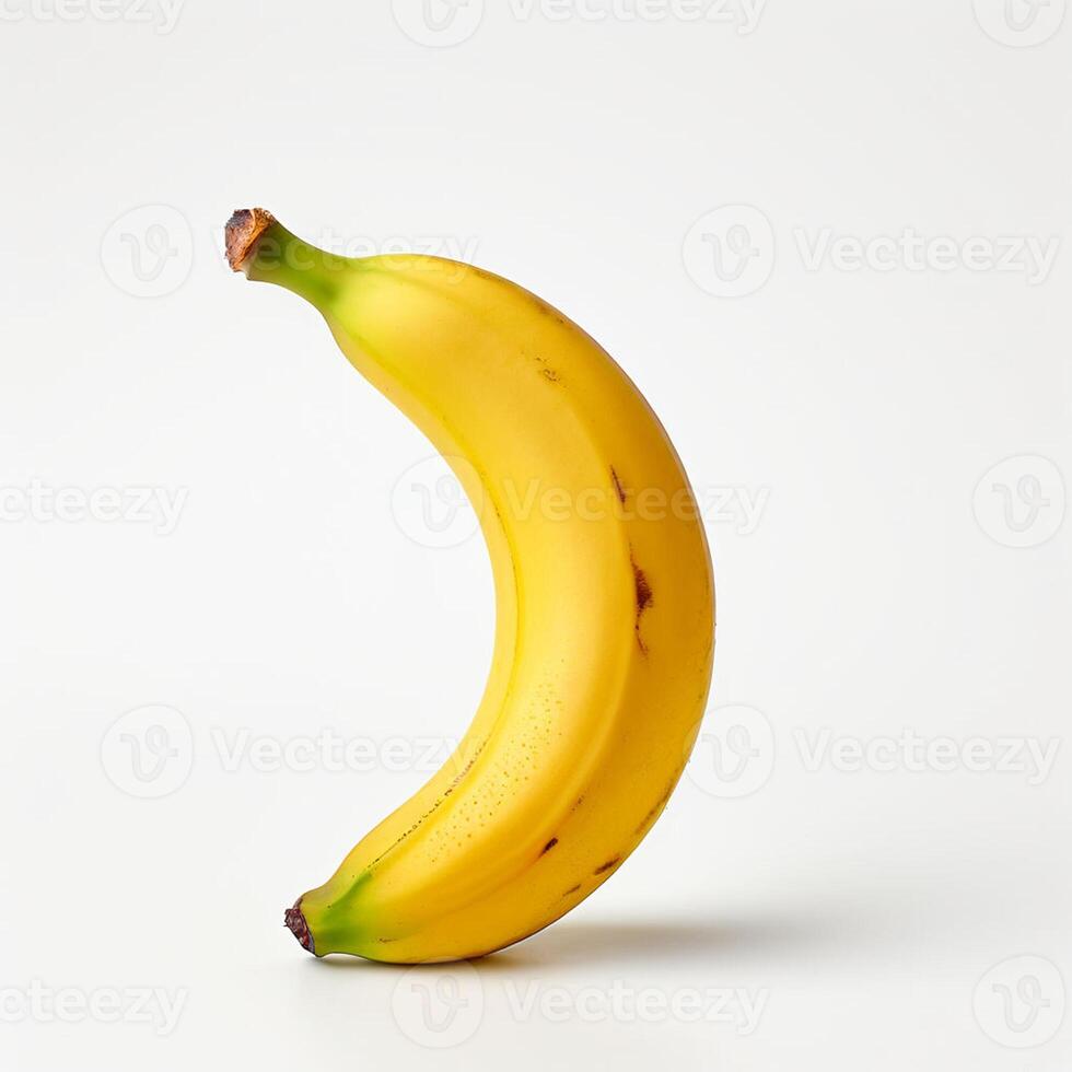 ai gegenereerd banaan met Doorzichtig wit achtergrond foto