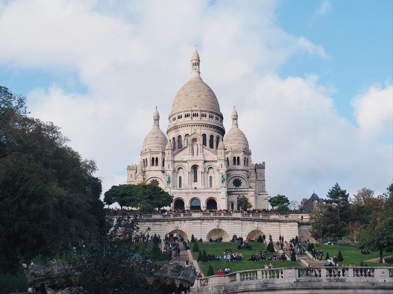 Parijs, Frankrijk. november 1, 2022. de basiliek van heilig Hart de Montmartre. foto