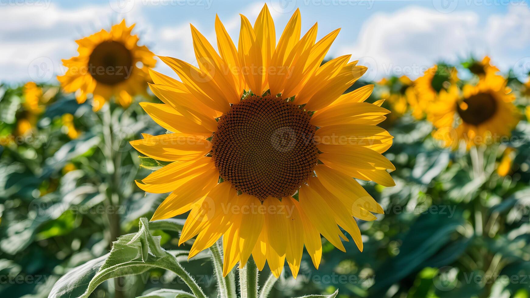 ai gegenereerd zonnebloem met transparant achtergrond, extra PNG het dossier beschikbaar foto