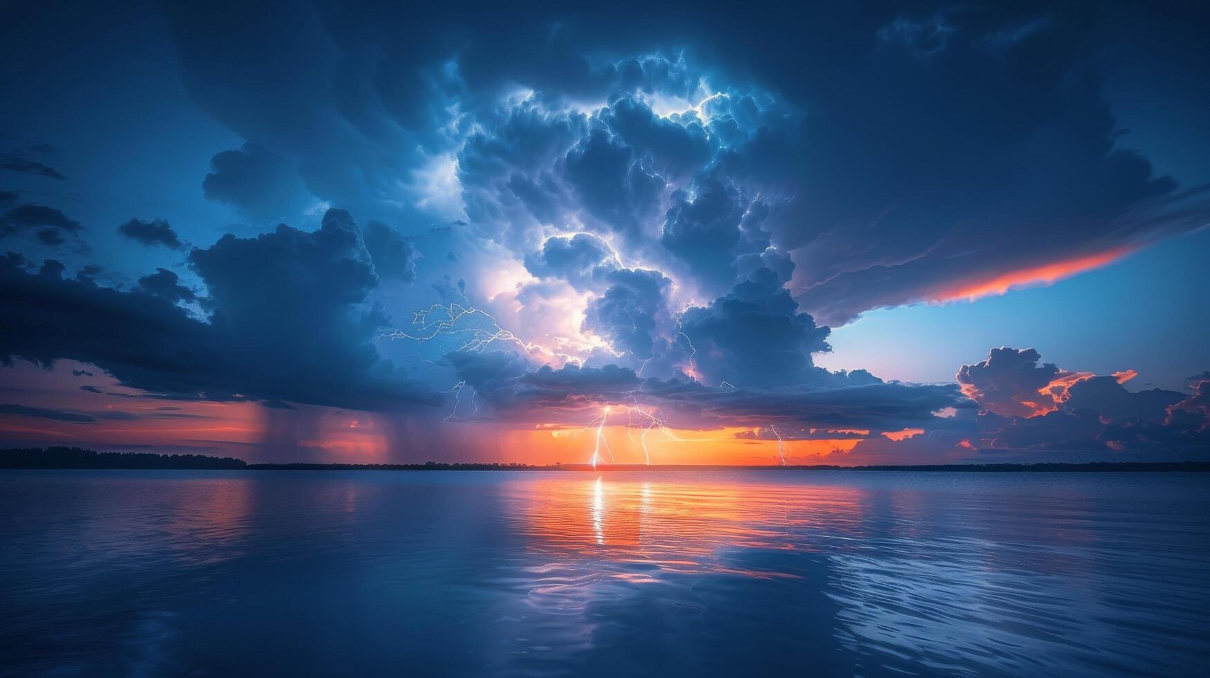 ai gegenereerd blauw en geel achtergrond met golvend lijnen foto