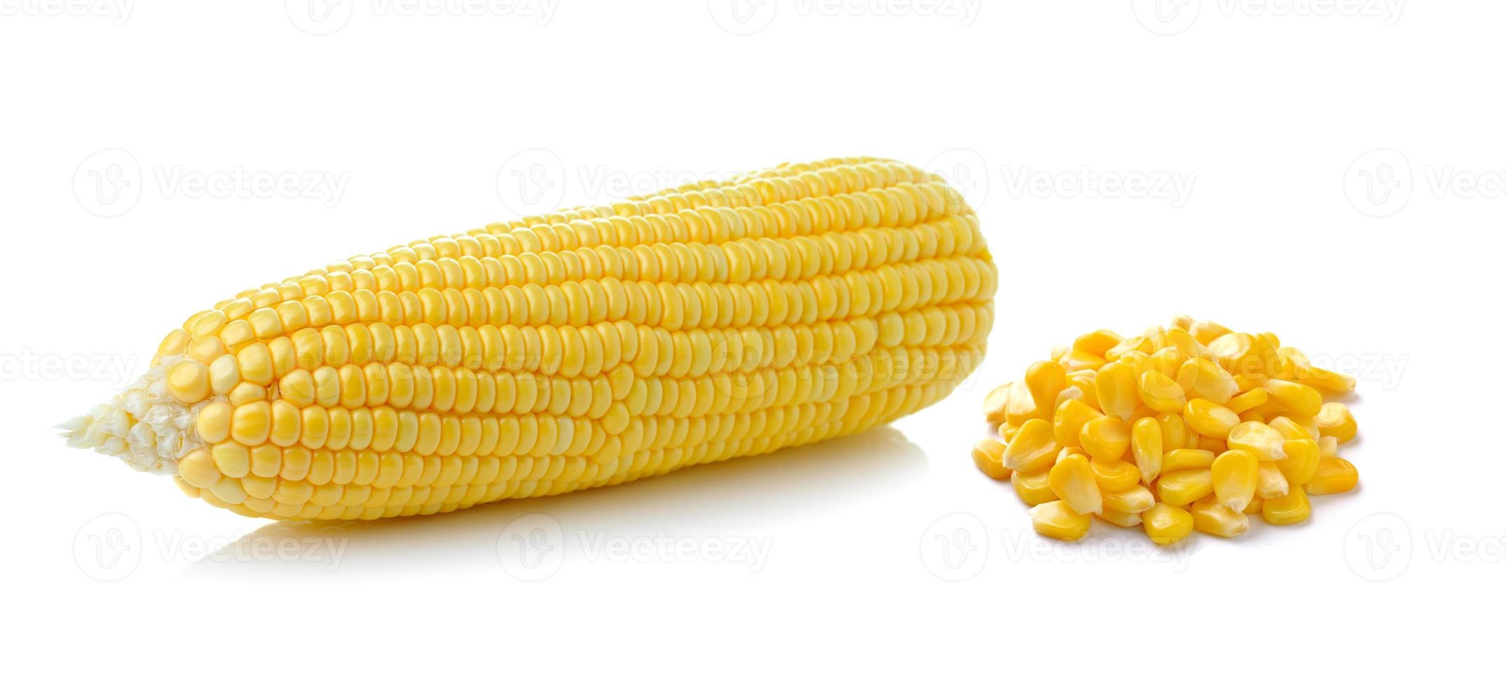 maïs geïsoleerd op een witte achtergrond foto