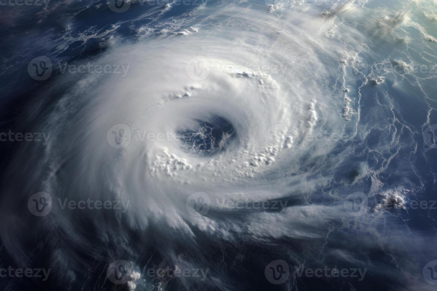 ai gegenereerd wervelende satelliet tropisch storm. genereren ai foto