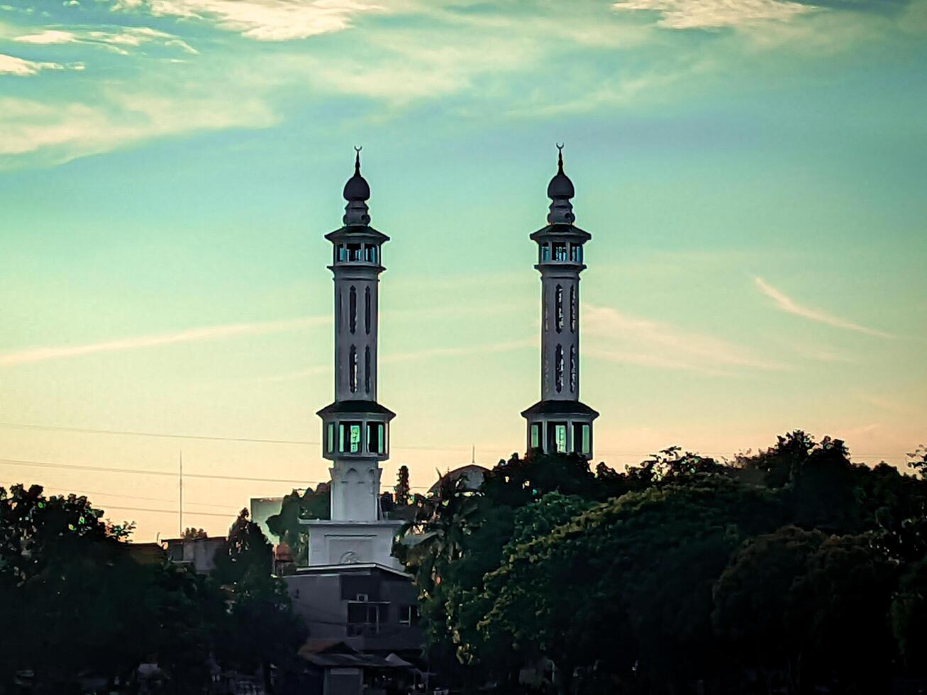 Cuba moskee met lucht achtergrond foto