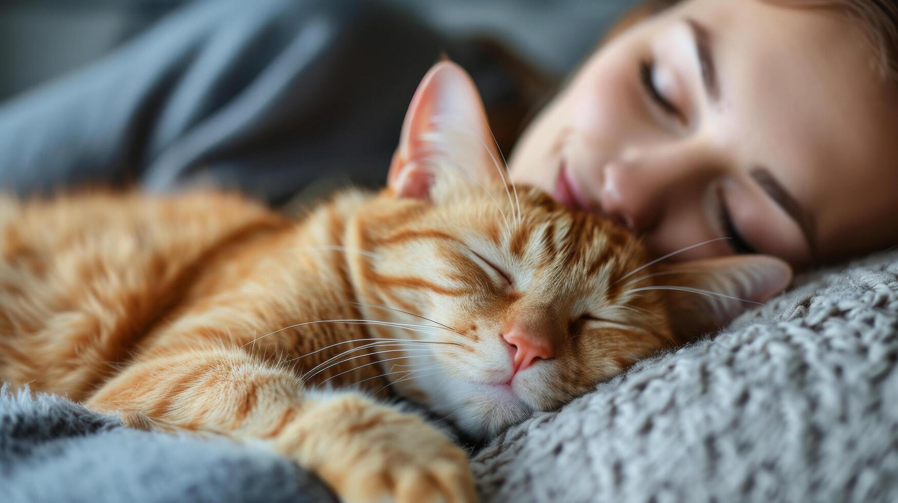 ai gegenereerd vrouw knuffelen kat Aan ronde foto