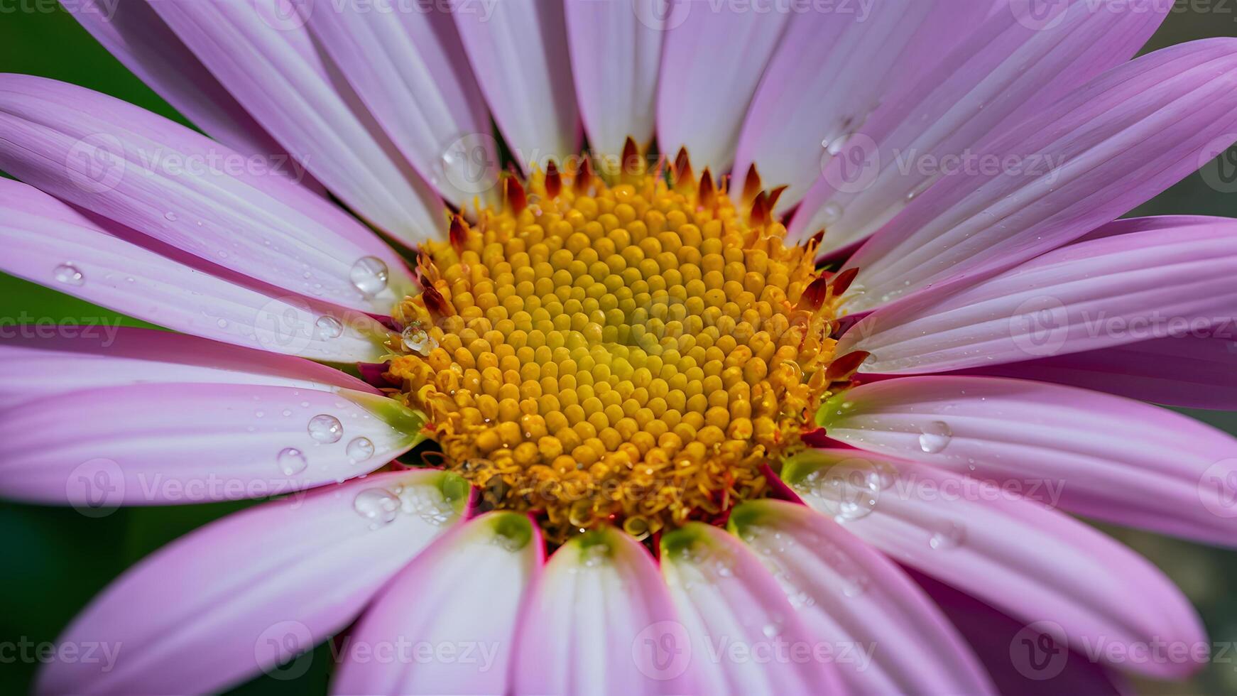 ai gegenereerd artistiek behang met macro foto van water laten vallen Aan bloem