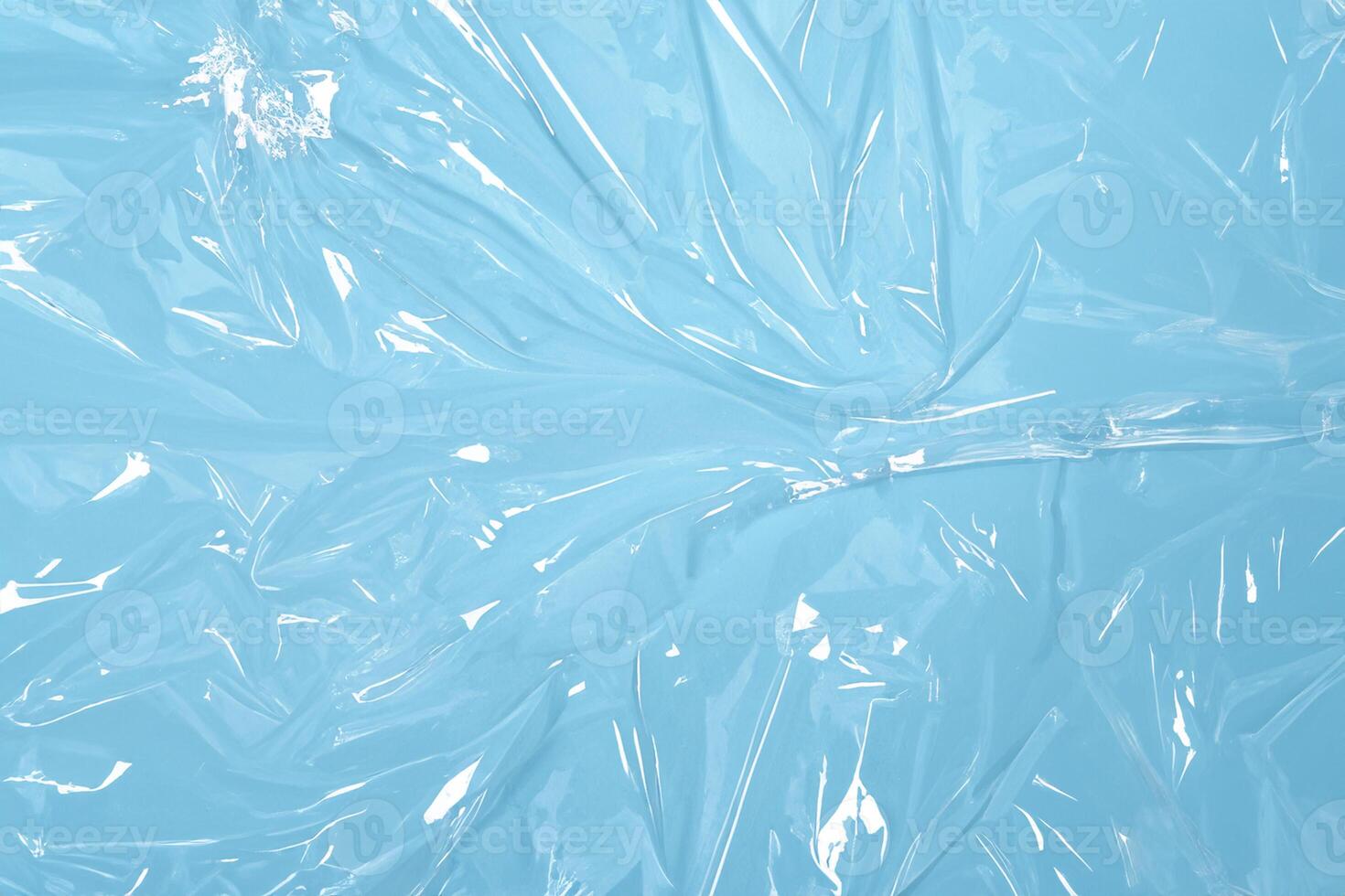 blauw tinten, Doorzichtig plastic textuur, omarmen een plastic vrij levensstijl en milieu bewustzijn foto