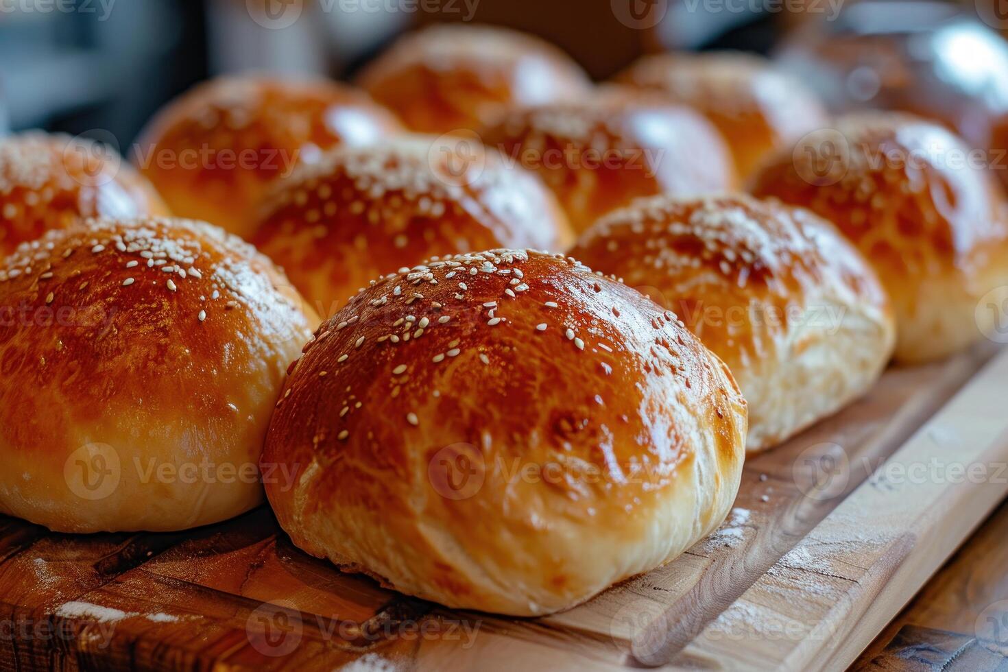 ai gegenereerd warm gebakken broodjes brood. genereren ai foto