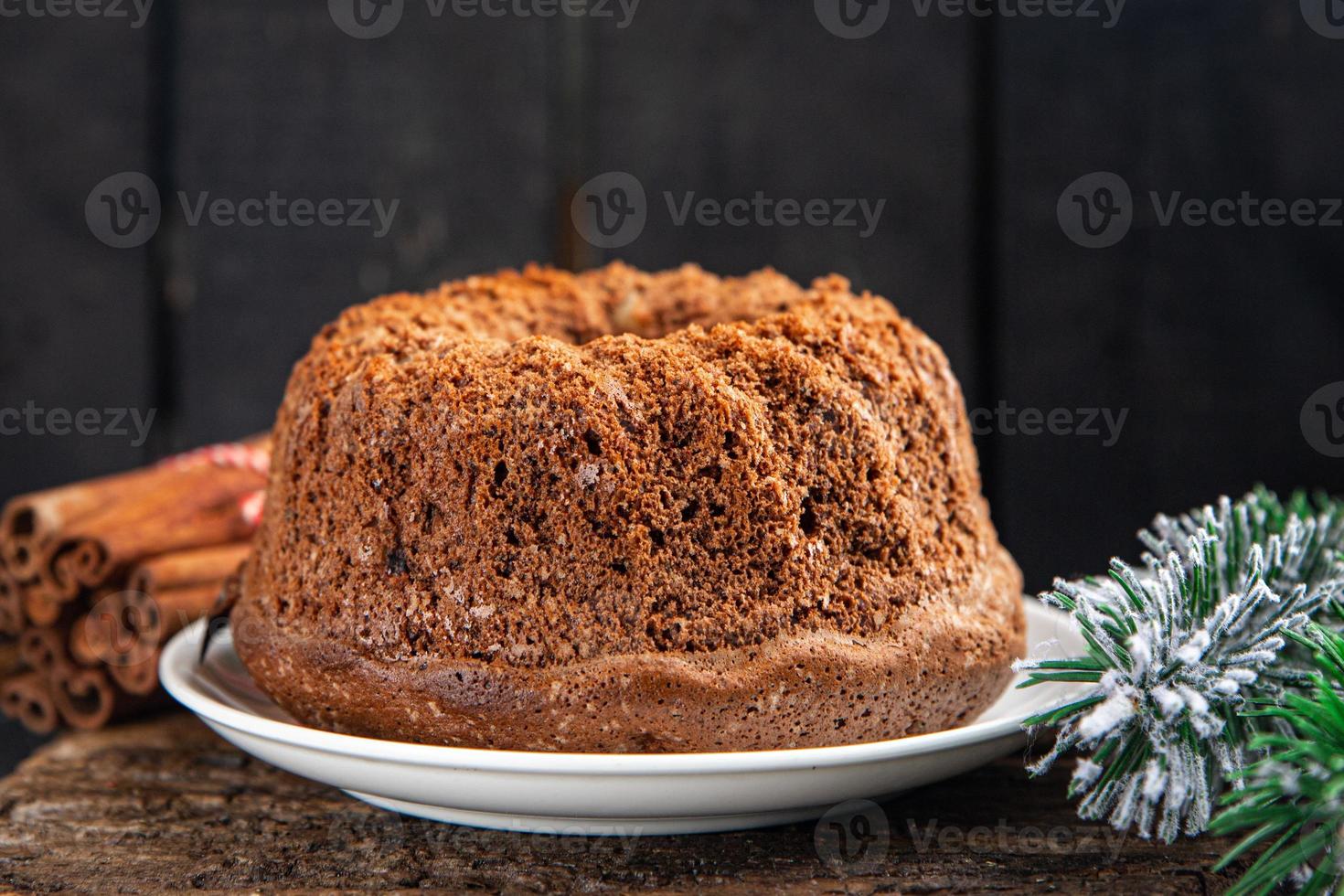 kersttaart zoet huisgemaakt dessert foto