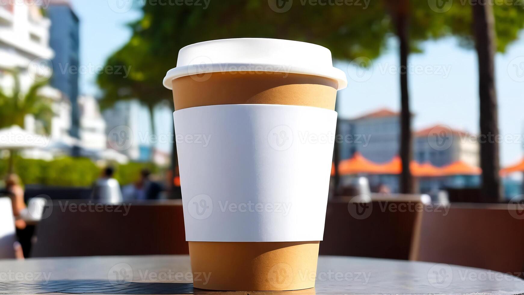 ai gegenereerd koffie kop mockup ontwerp, koffie kop mockup Aan koffie bonen, heet koffie achtergrond, blanco koffie kop testmodellen, papier koffie Tassen foto