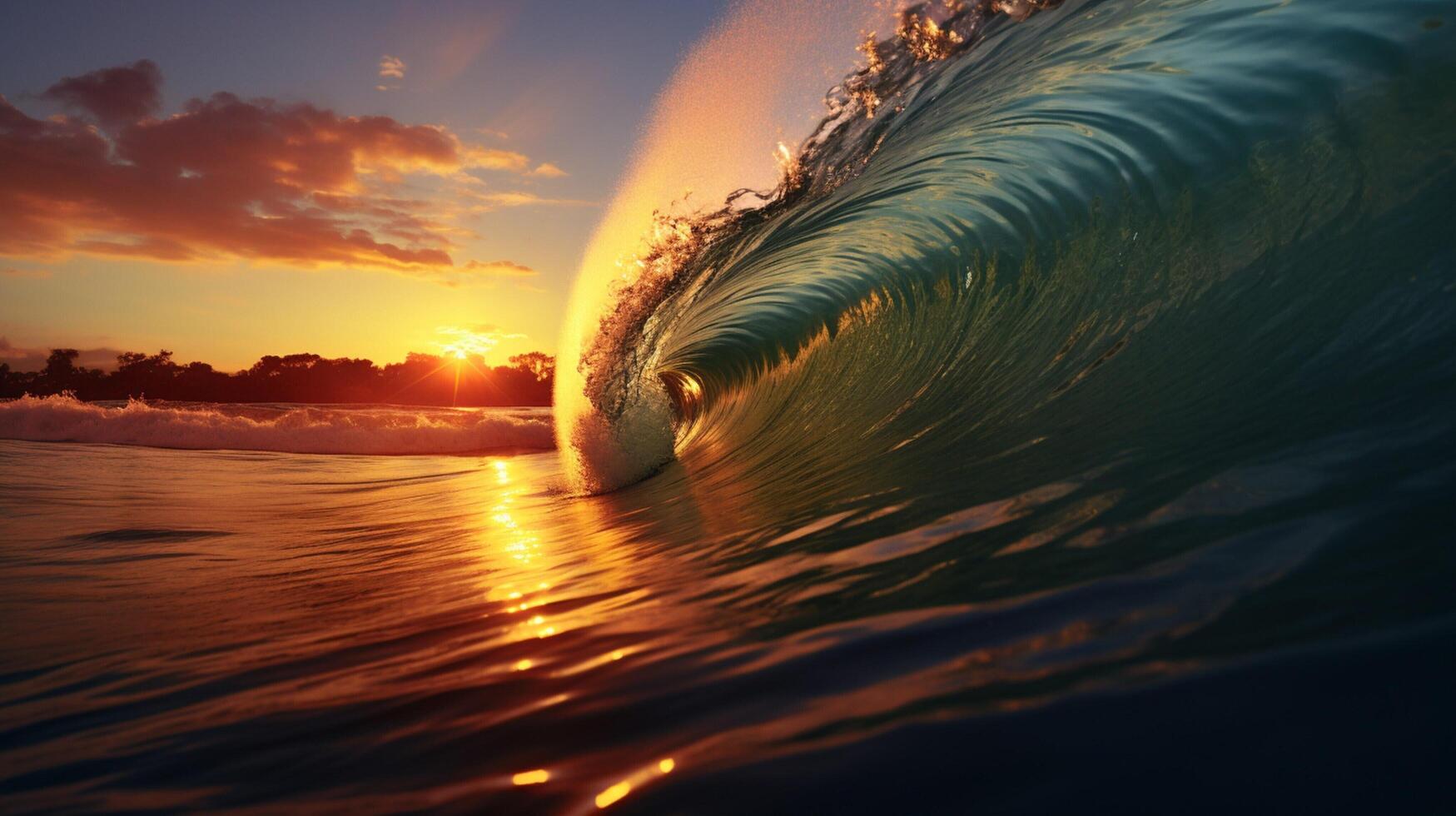 ai gegenereerd oceaan surfing avontuur achtergrond foto