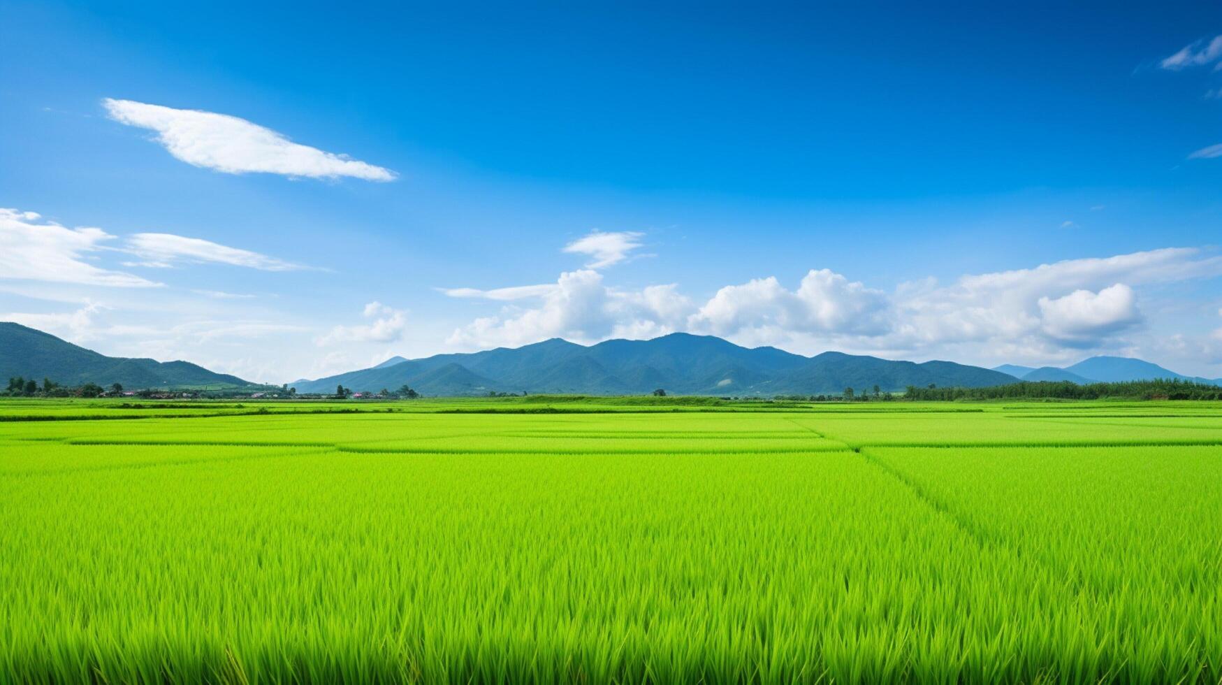 ai gegenereerd rijstveld veld- natuur achtergrond foto