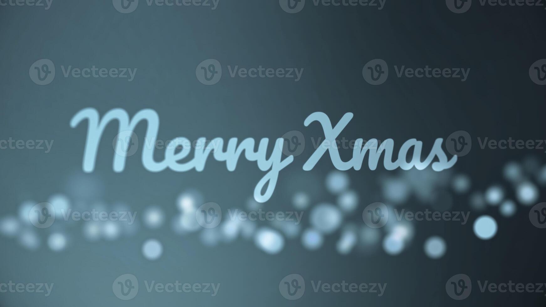 mooi vrolijk Kerstmis animatie met wazig bubbels. blauw achtergrond. foto