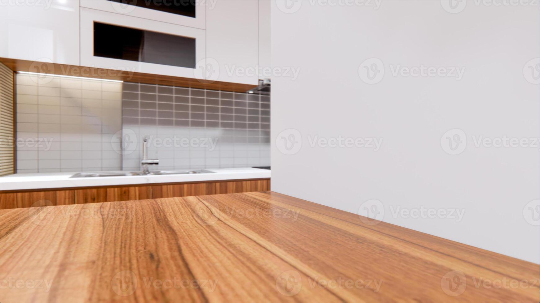 leven kamer, keuken, interieur, hout patroon, sofa in de dezelfde kleur net zo een appartement. foto