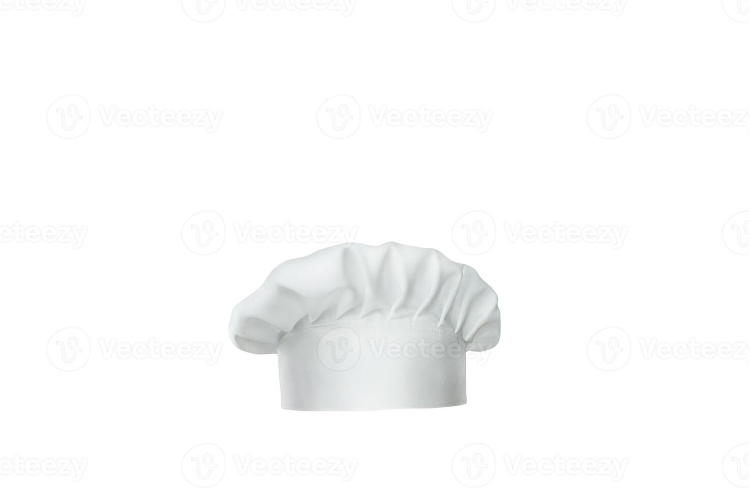 wit chef hoed geïsoleerd Aan wit foto