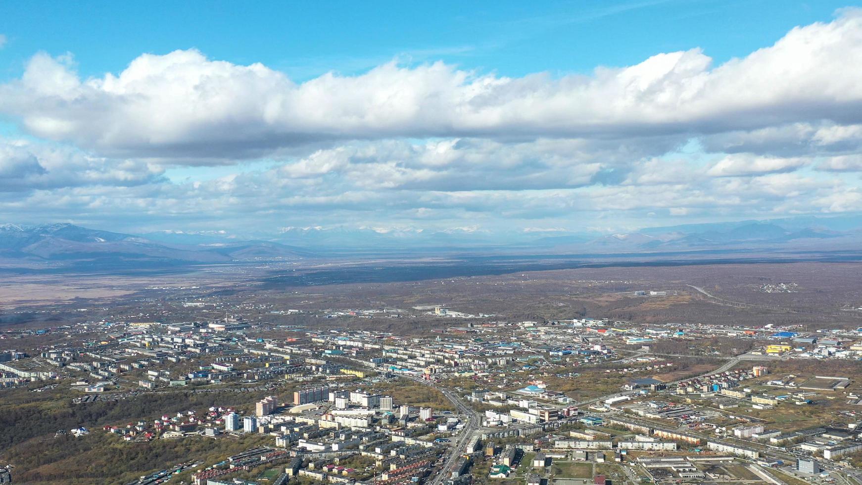 luchtfoto van Petropavlovsk-Kamchatsky, Rusland foto