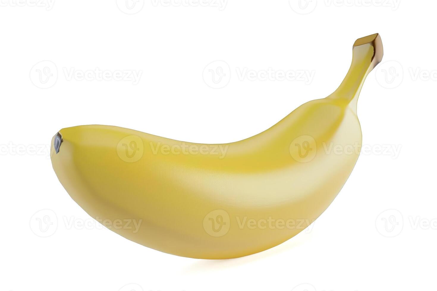 ai gegenereerd gezond rijp banaan Aan wit achtergrond foto