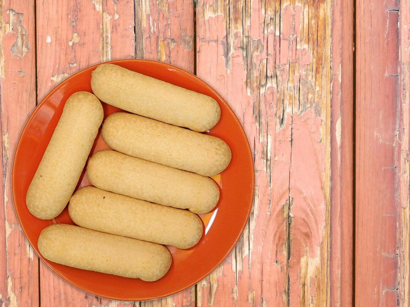 koekjes op de houten achtergrond foto