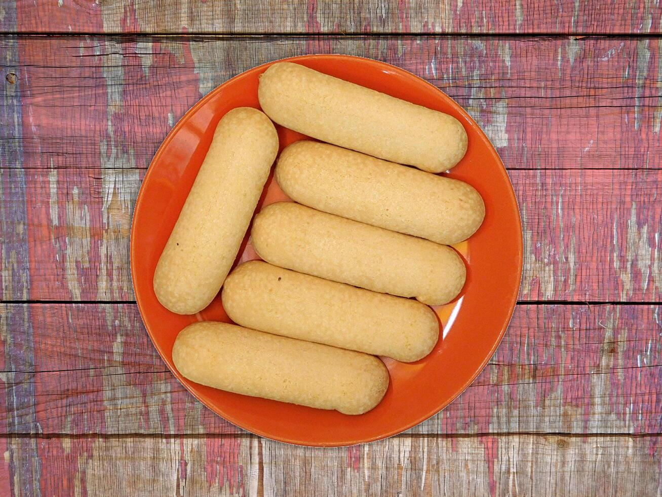 koekjes op de houten achtergrond foto