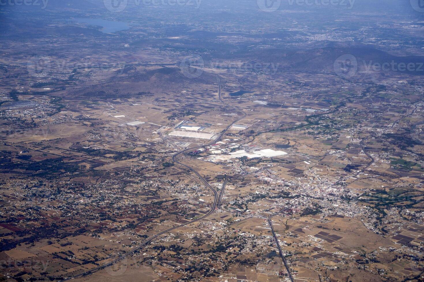 centraal Mexico antenne visie van vliegtuig foto