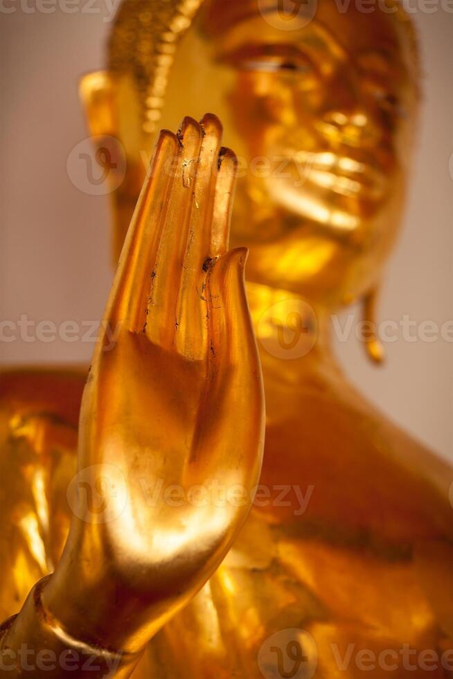 Boeddha standbeeld hand, Thailand foto