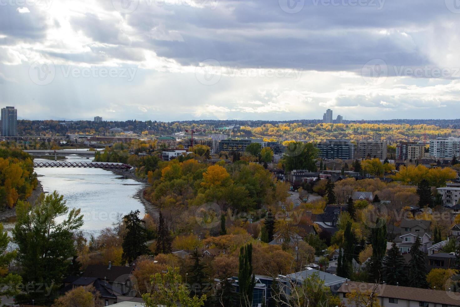 Calgary stad in herfst. foto