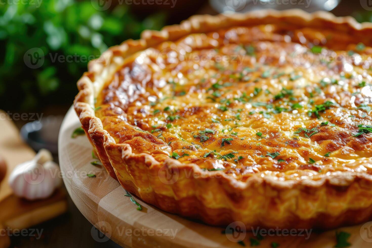 ai gegenereerd Frans culinaire erfgoed, perfectioneren Quiche Lotharingen foto