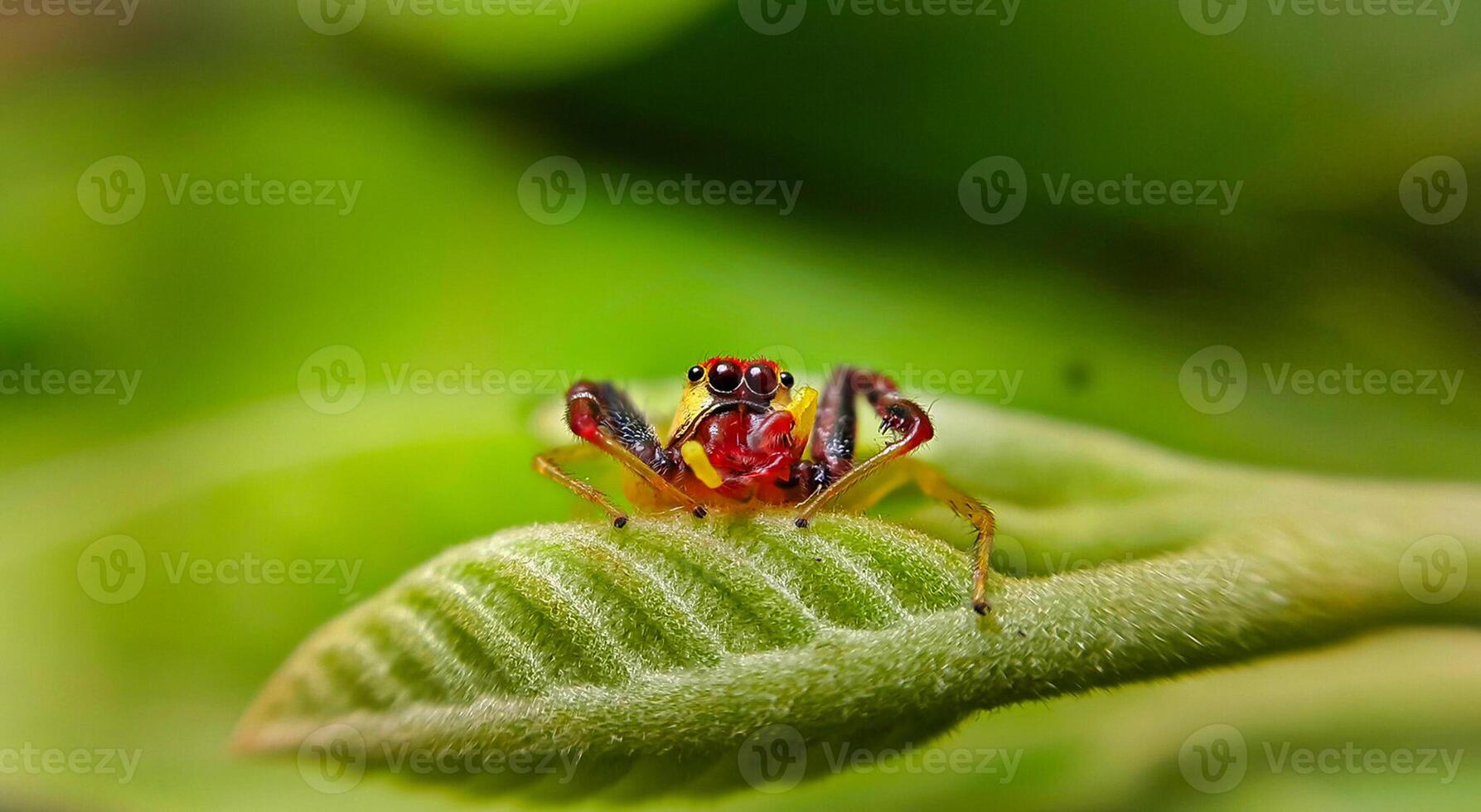 het beste macro schot van jumping spin, spin, springen spin fotografie foto