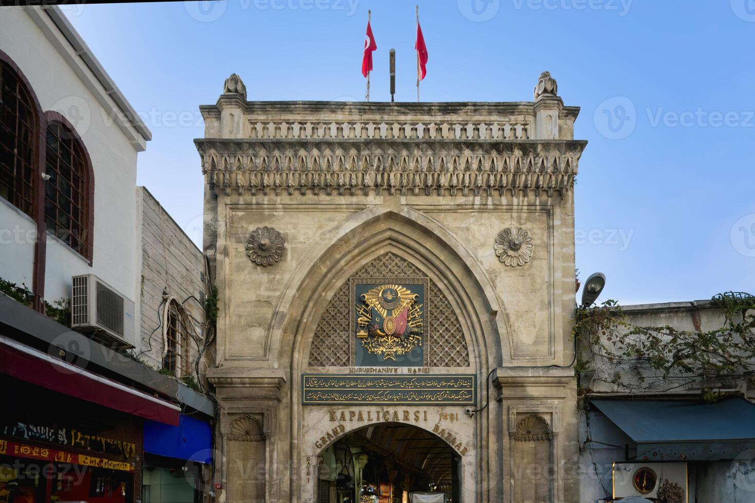 groots bazaar Ingang, Istanbul, kalkoen foto
