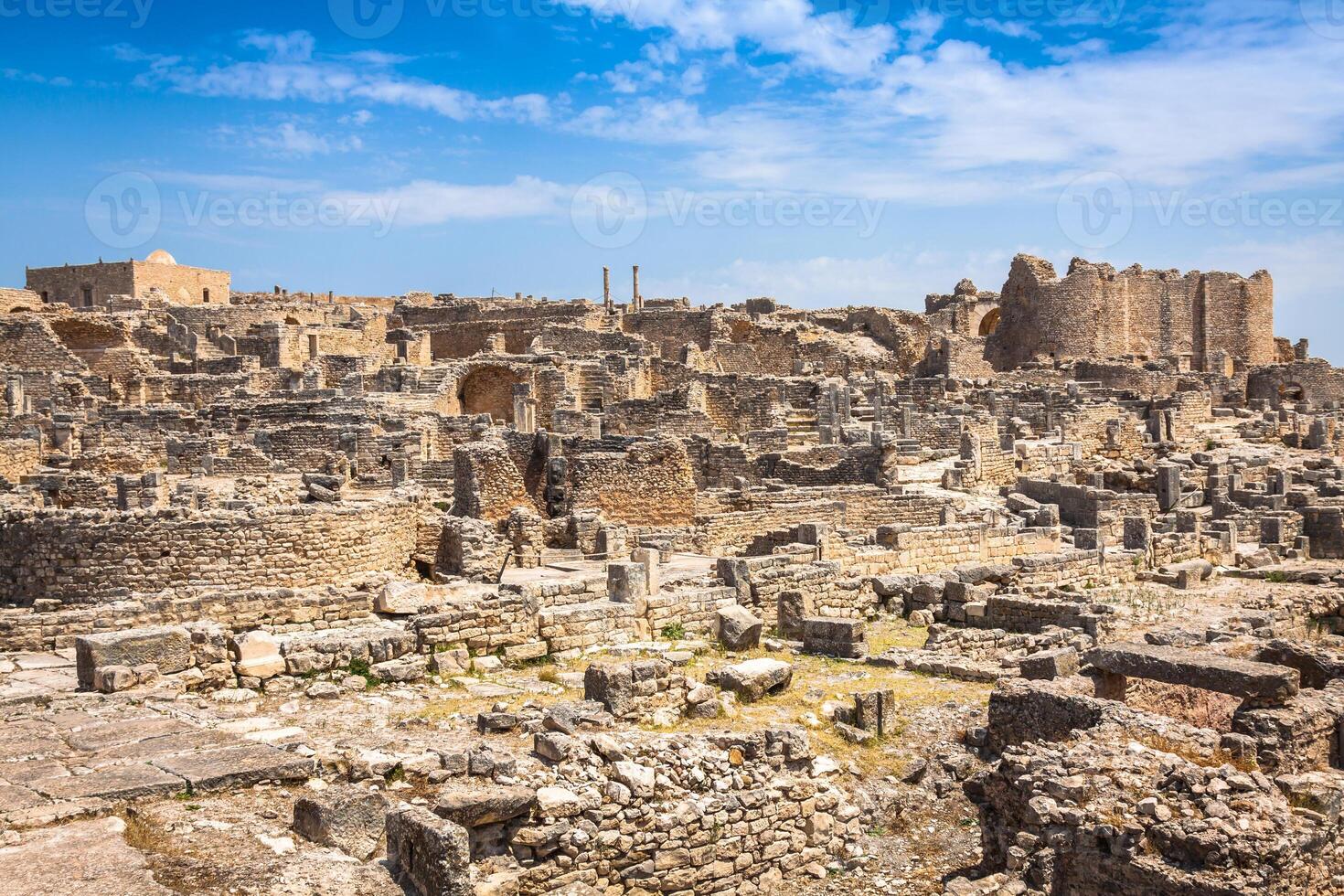 dougga, Romeins ruïnes een UNESCO wereld erfgoed plaats in Tunesië foto