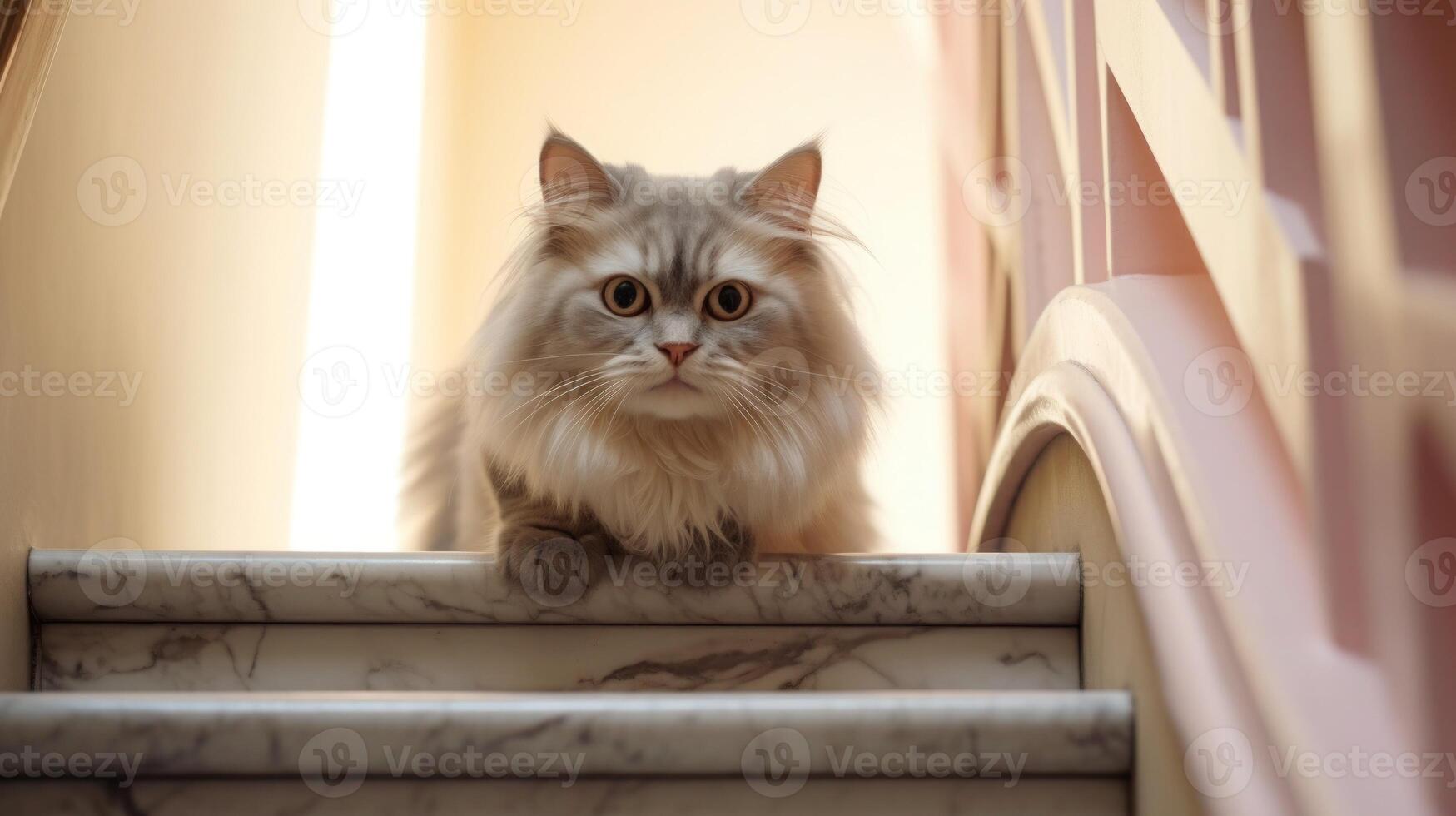 ai gegenereerd portret kat kat is een schattig kat en een grappig, goedgehumeurd.ze kijken schattig en zijn mooi zo huisdieren, gemakkelijk naar verhogen net zo huisdieren.it is een speels, aanhankelijk huisdier en is een favoriete van de verzorgers. foto