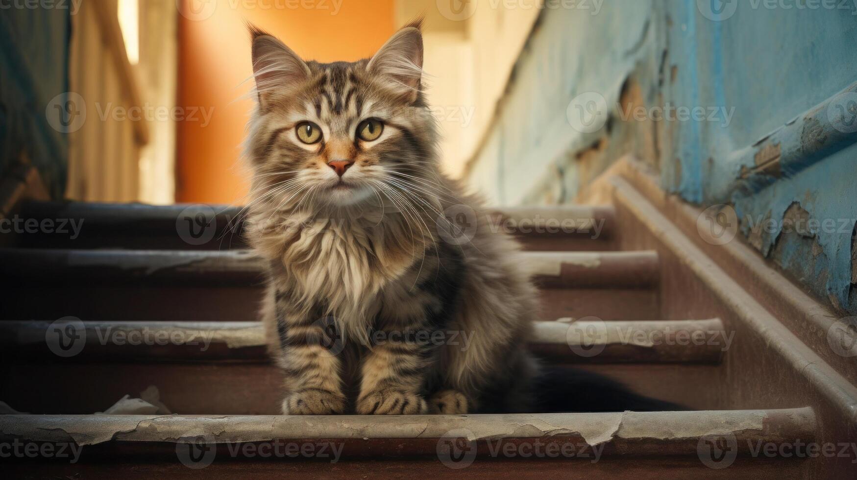 ai gegenereerd portret kat kat is een schattig kat en een grappig, goedgehumeurd.ze kijken schattig en zijn mooi zo huisdieren, gemakkelijk naar verhogen net zo huisdieren.it is een speels, aanhankelijk huisdier en is een favoriete van de verzorgers. foto