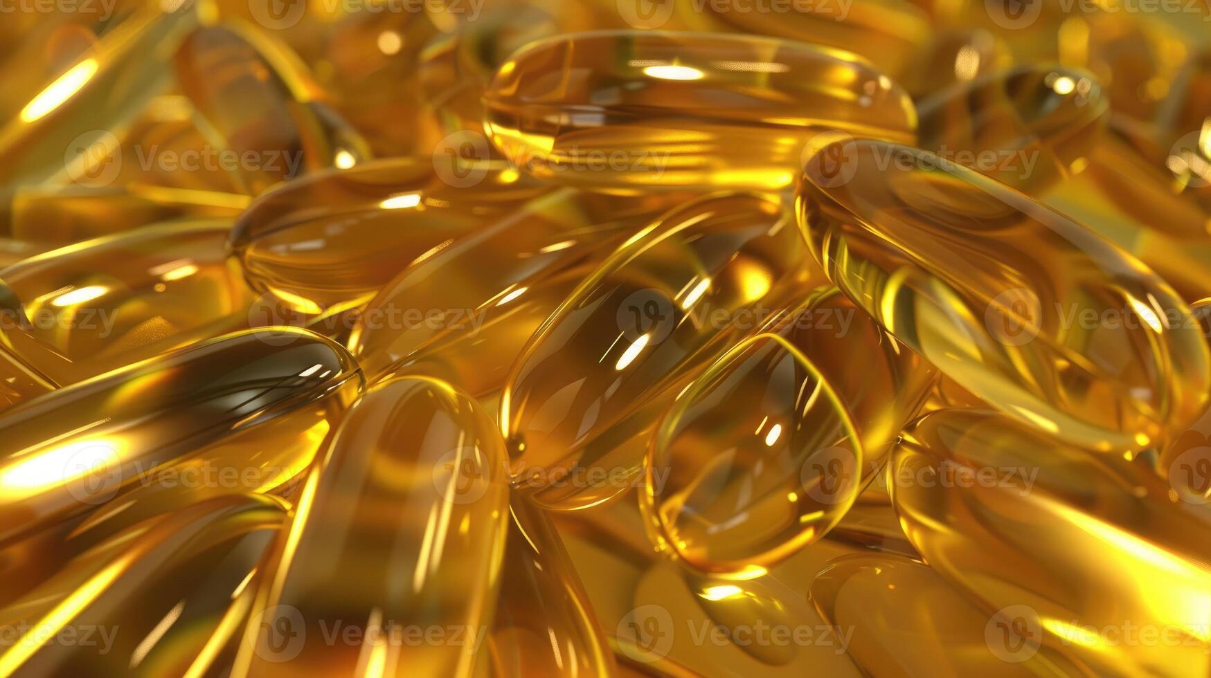 ai gegenereerd detailopname van vis olie omega-3 gel capsules, onthullend hun gezondheidsbevorderend een uitkering, ai gegenereerd. foto