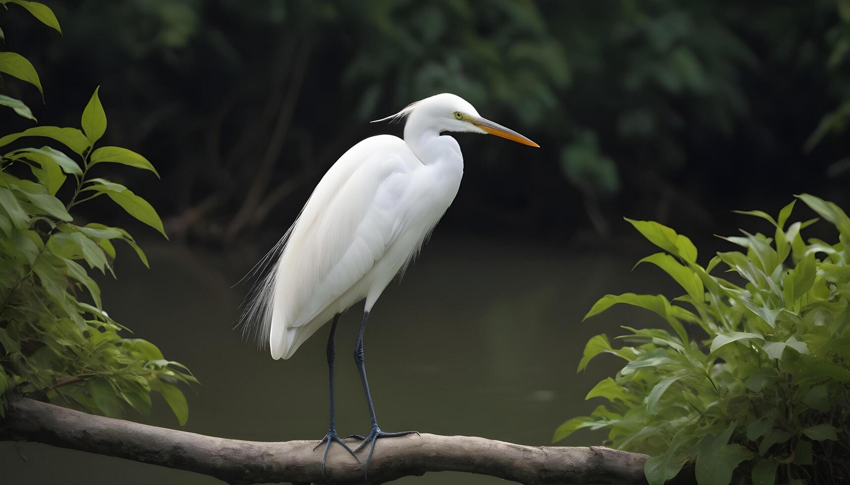 ai gegenereerd Super goed wit zilverreiger vogel voorraad foto, zilverreiger vogel fotografie.wildlife fotografie, foto