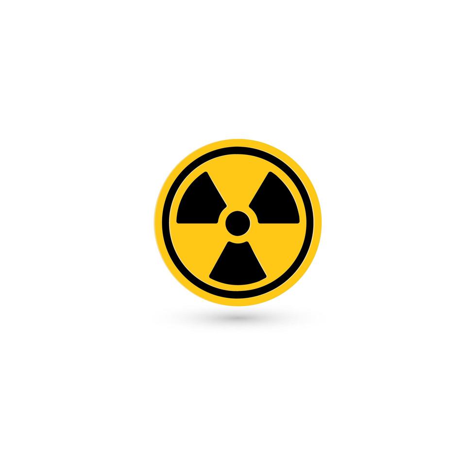 giftig pictogram. stralingspictogram. waarschuwingssymbool voor biologisch gevaar. eenvoudig geïsoleerd chemisch logo foto