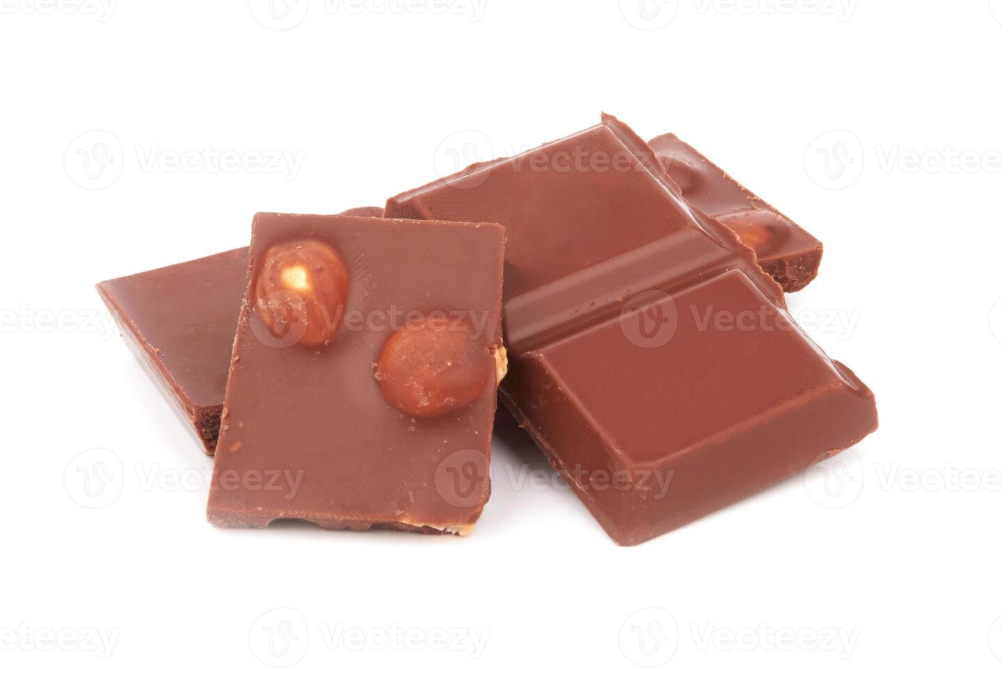 chocolade op wit foto