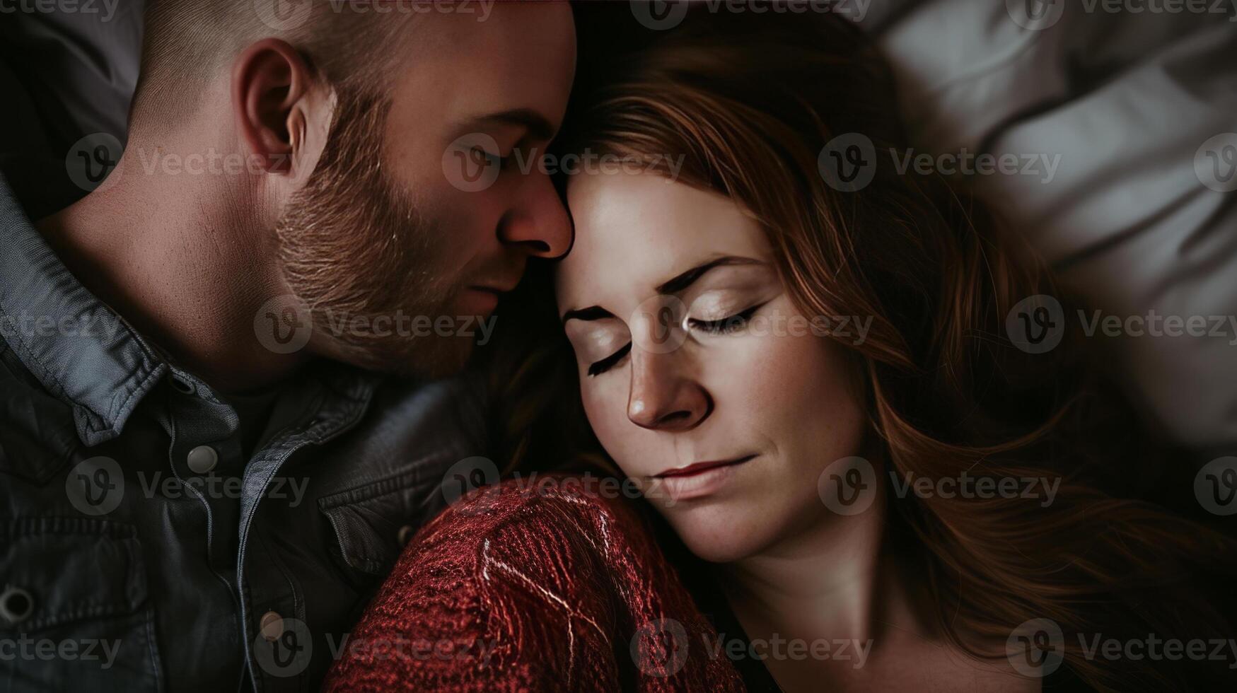 ai gegenereerd een jong paar in liefde realistisch foto