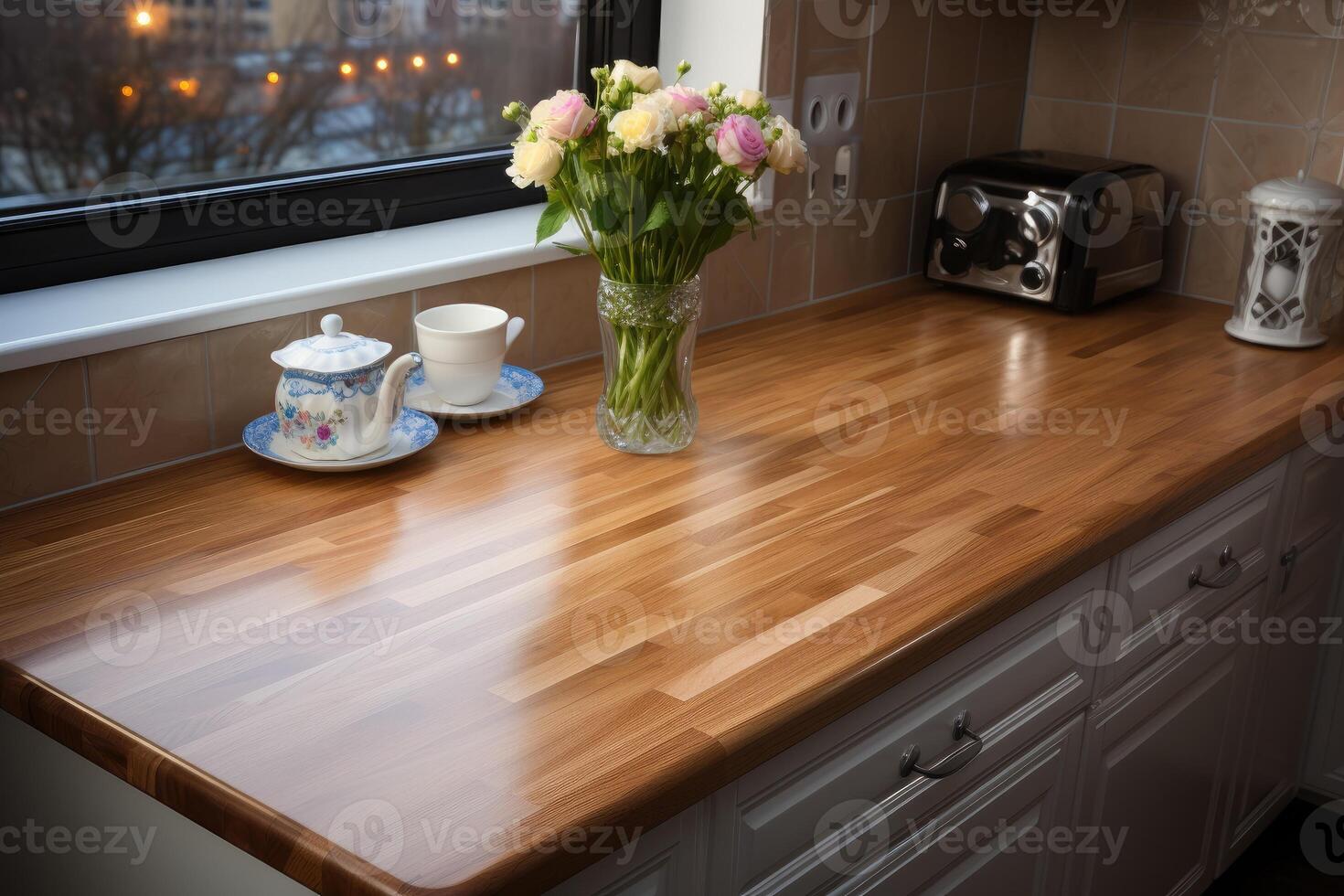 modern keuken interieur met houten meubilair k professioneel reclame fotografie foto