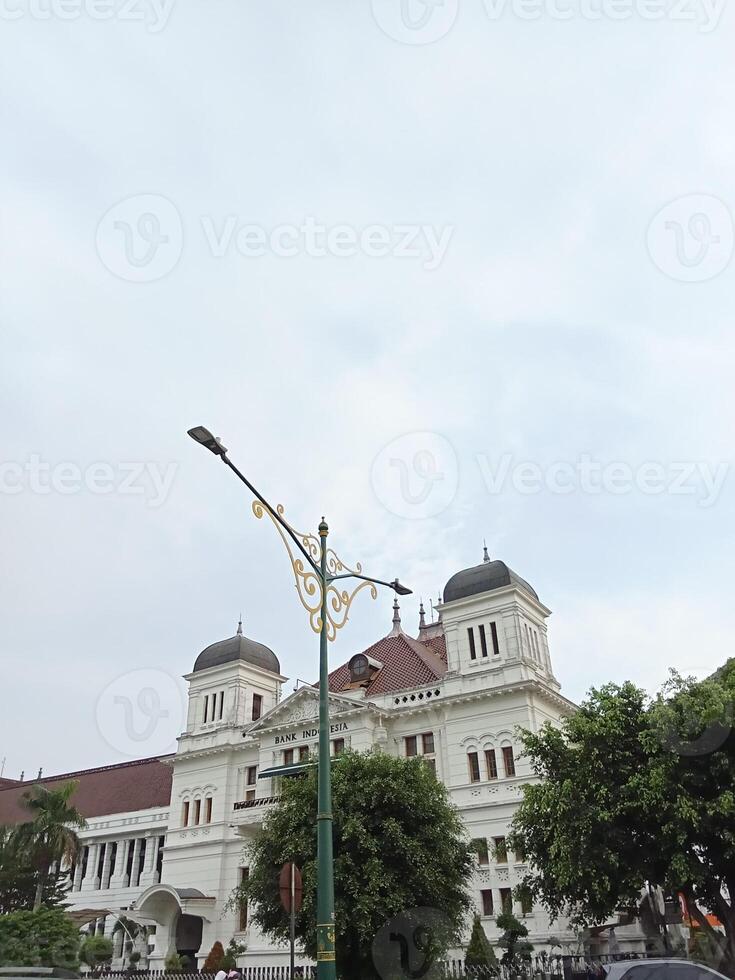 visie van jogjakarta plein en malioboro straat foto