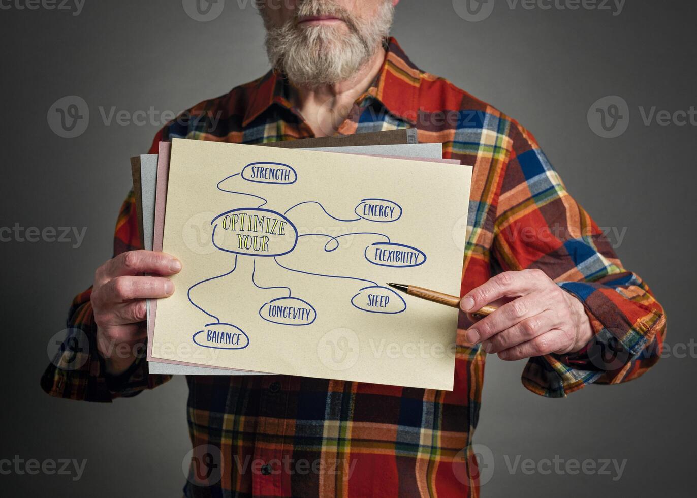 optimaliseren uw kracht, energie, flexibiliteit, slaap, balans en levensduur foto