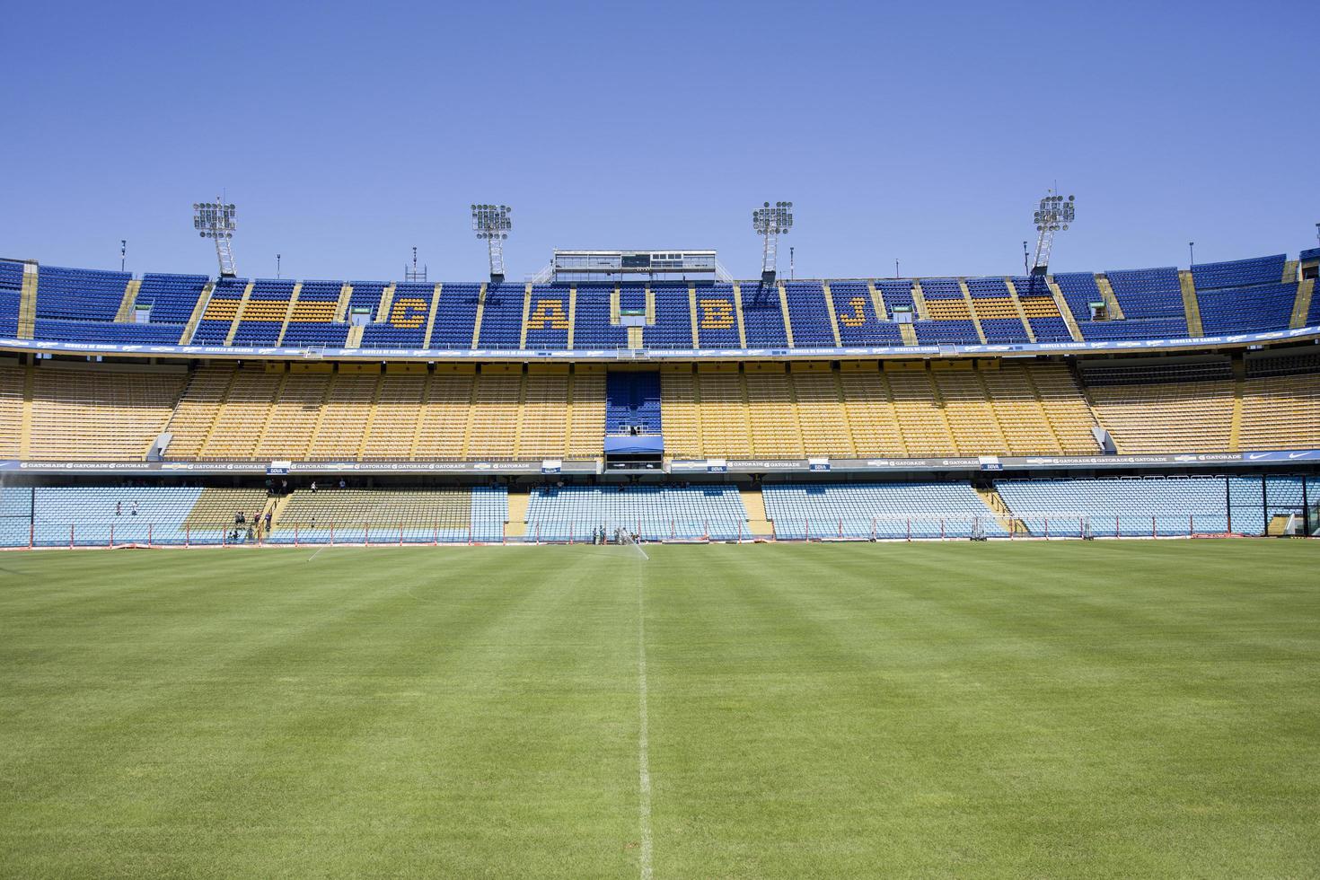 buenos aires, argentinië, 20 januari 2018 - detail van het la bombonera-stadion in buenos aires, argentinië. het is een stadion dat eigendom is van boca junioren en werd gebouwd in 1938. foto