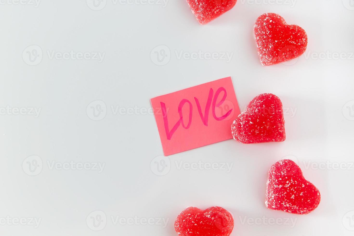 sticker met het woord liefde en marmelade foto