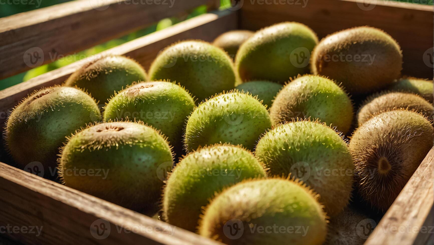 rijp kiwi van de tuin oogst foto