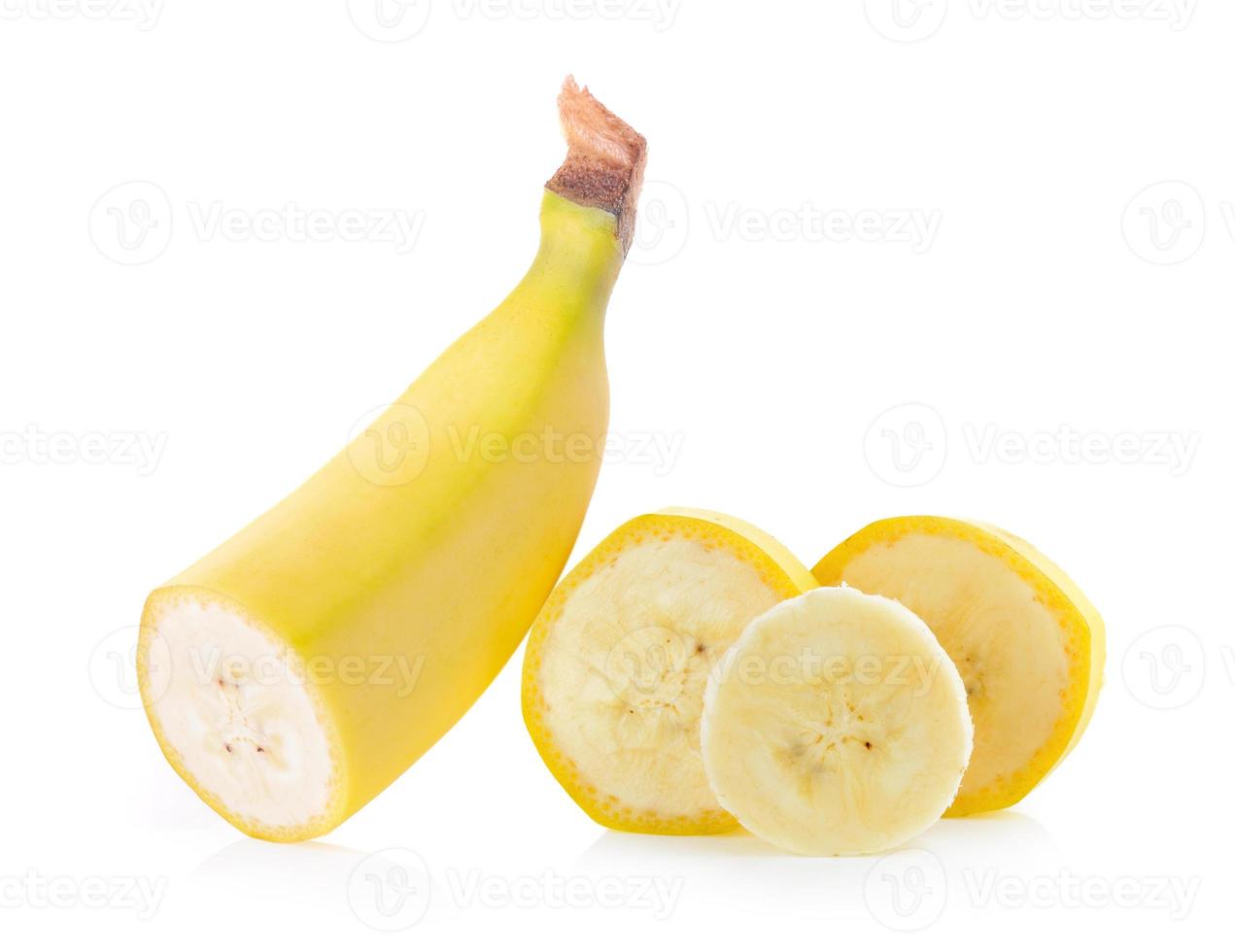 banaan geïsoleerd op witte achtergrond foto