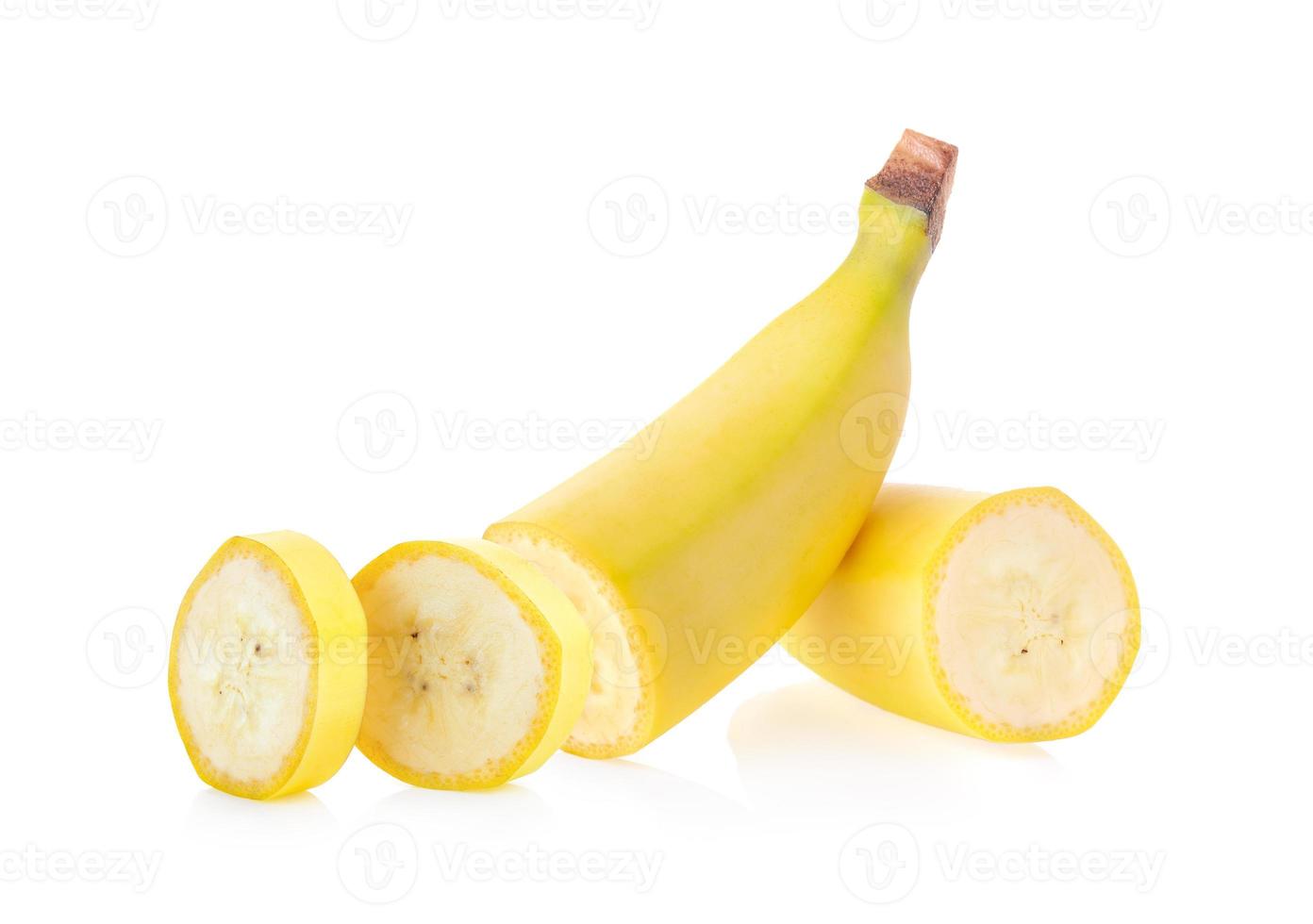 banaan geïsoleerd op witte achtergrond foto