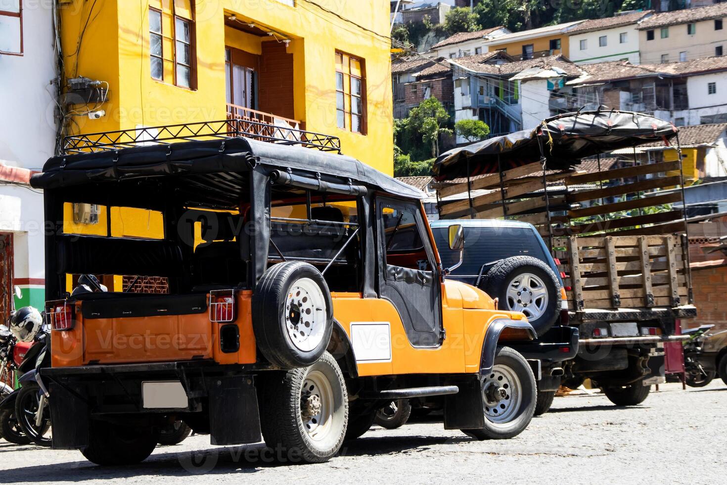 traditioneel jawel Bij de erfgoed stad- van salamina gelegen Bij de calda's afdeling in Colombia. foto