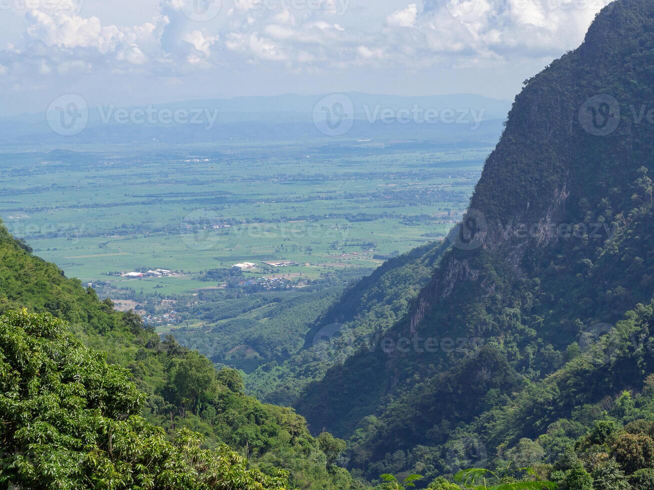 toneel- visie landschap van bergen in noordelijk Thailand foto