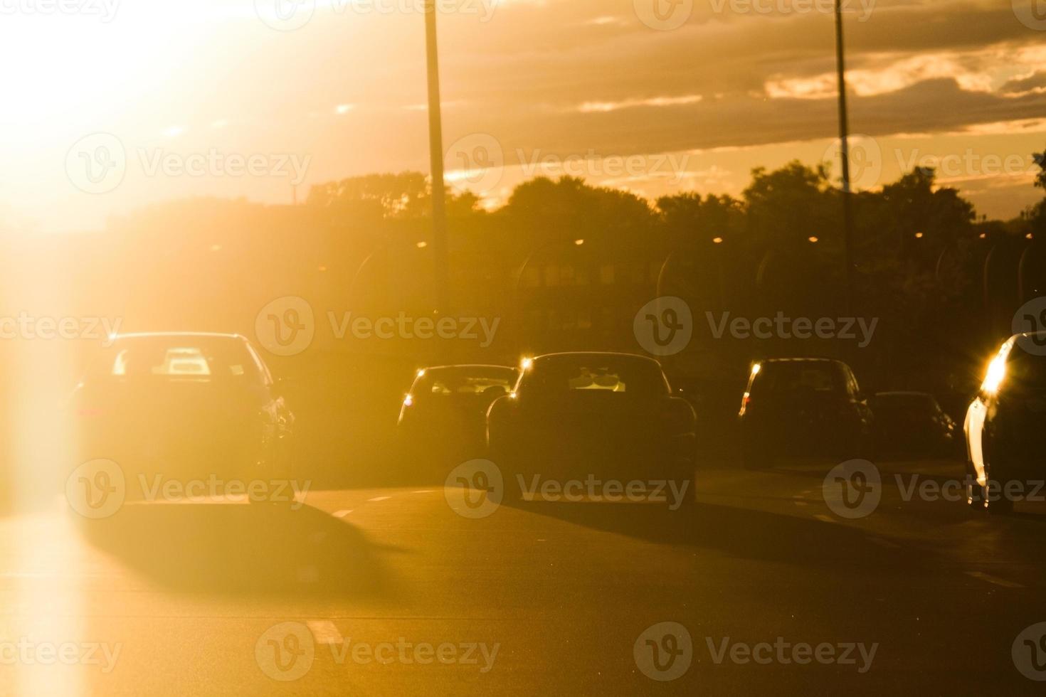 zonnestralen die de voorruit raken gevaar foto