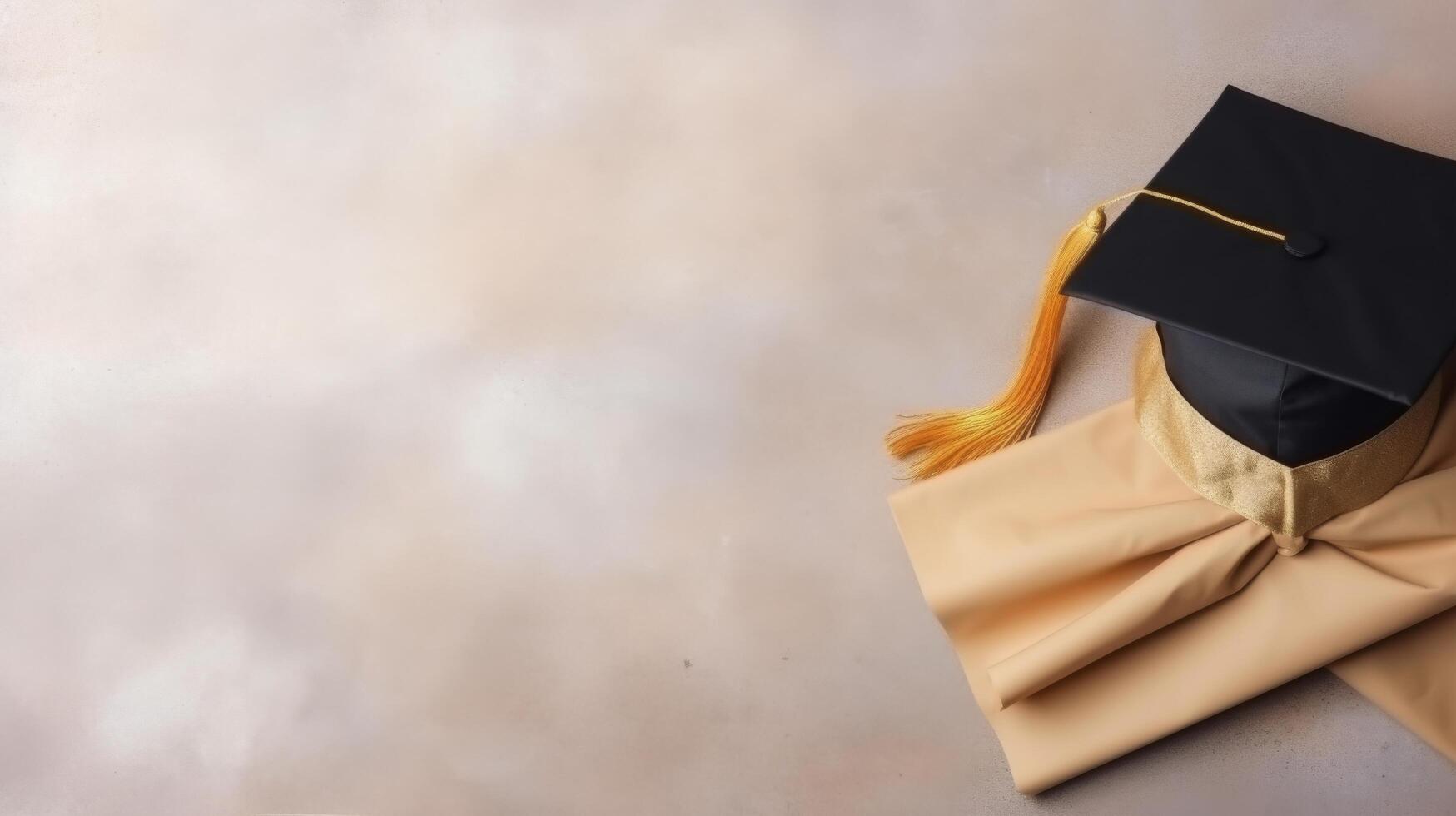 diploma uitreiking pet en kwast Aan tafel foto